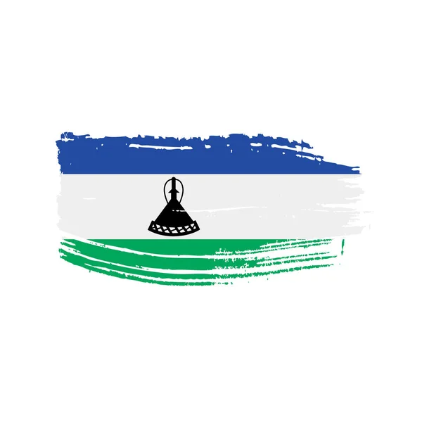Bandera de Lesotho, ilustración vectorial — Vector de stock