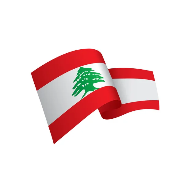 Drapeau libanais, illustration vectorielle — Image vectorielle