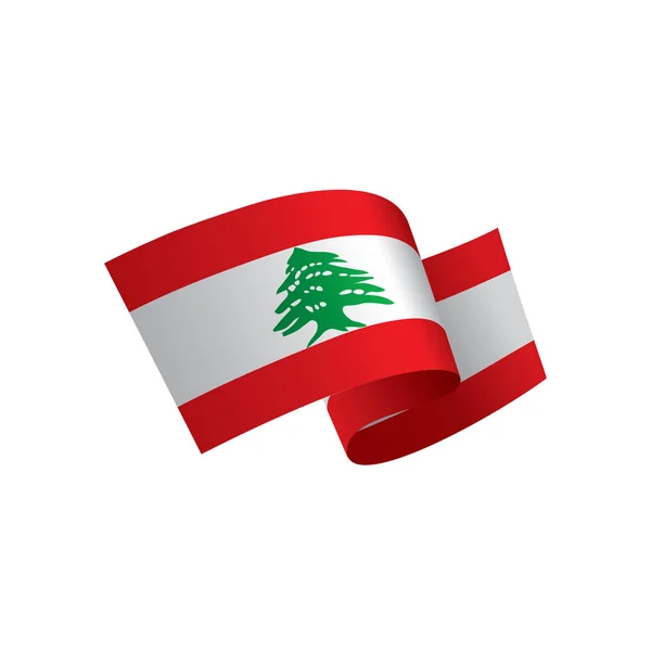 Lebanese flag, vector illustration — Stock Vector