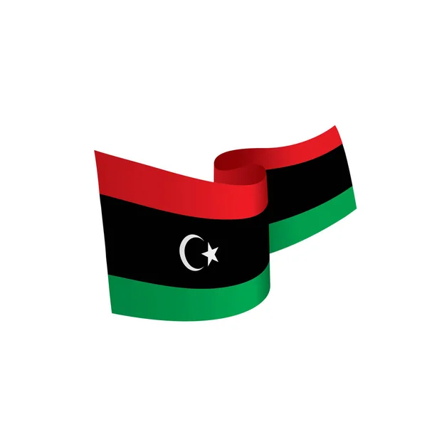 Bandera de Libia, ilustración vectorial — Archivo Imágenes Vectoriales