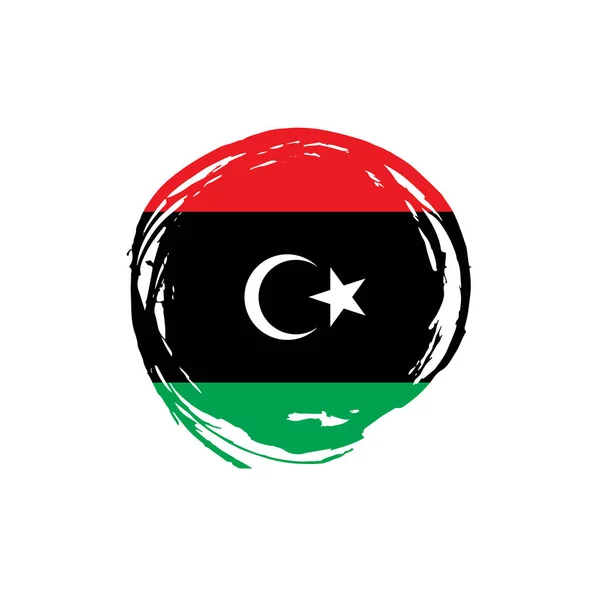 Libysche Flagge, Vektorillustration — Stockvektor