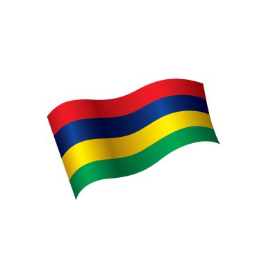 Mauritius bayrak, vektör çizim