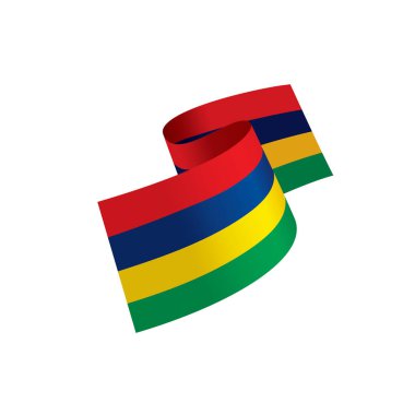 Mauritius bayrak, vektör çizim