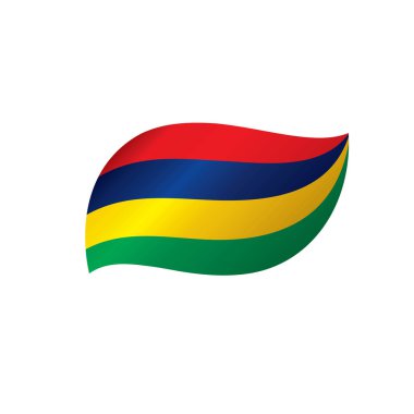 Mauritius bayrak, vektör çizim