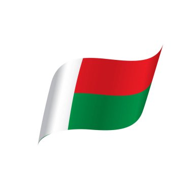 Madagaskar bayrağı, vektör çizim