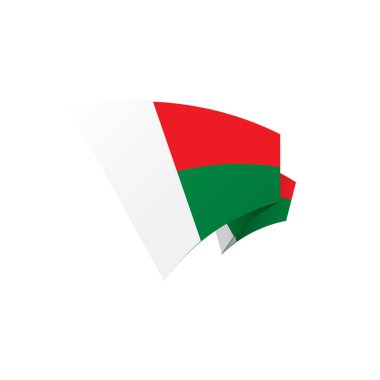 Madagaskar bayrağı, vektör çizim