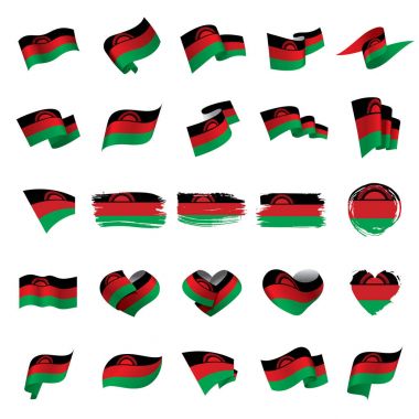 Malavi bayrak, vektör çizim