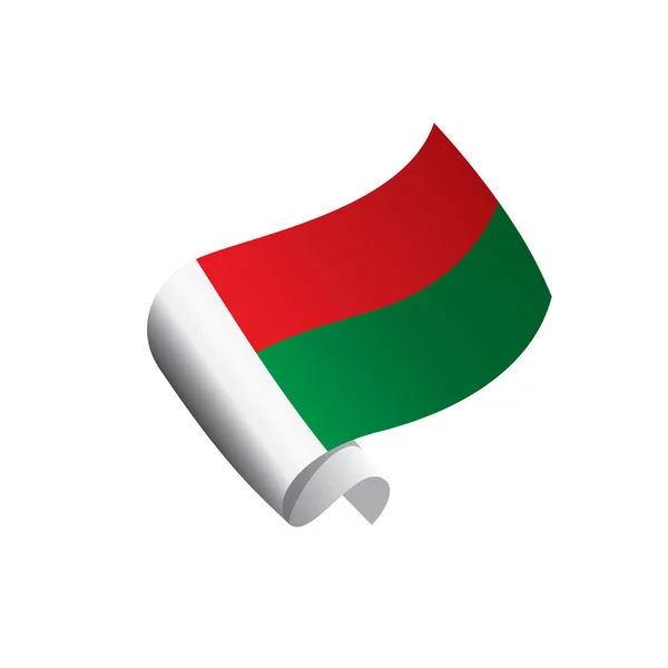 Bandera de Madagascar, ilustración vectorial — Vector de stock
