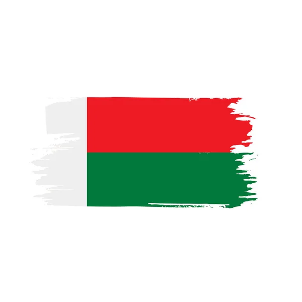 Vlag van Madagaskar, vectorillustratie — Stockvector
