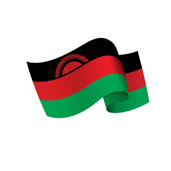 Bandiera del Malawi, illustrazione vettoriale — Vettoriale Stock