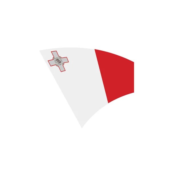 Máltai zászló, vektoros illusztráció — Stock Vector