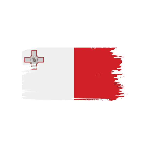 Vlag van Malta, vectorillustratie — Stockvector