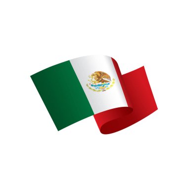 Meksika bayrağı, vektör çizim