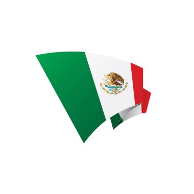 Meksika bayrağı, vektör çizim