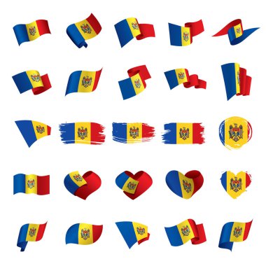 Moldova bayrağı, vektör çizim