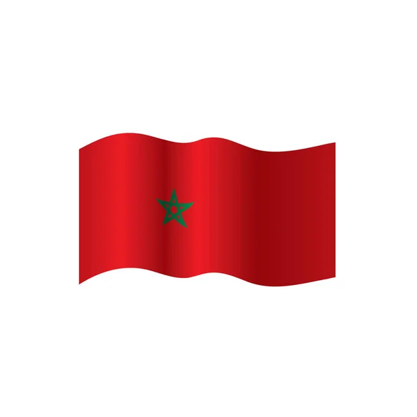Bandera de Marruecos, ilustración del vector — Vector de stock
