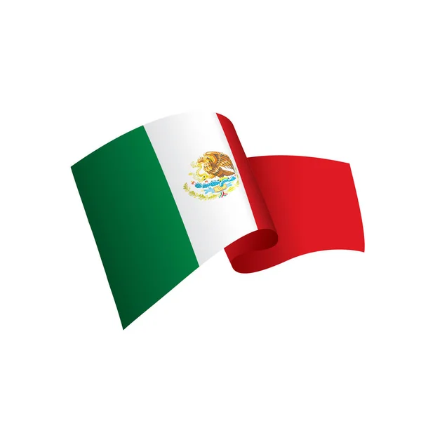 Mexicaanse vlag, vectorillustratie — Stockvector