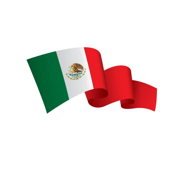 Mexican flag, vector illustration — Stock Vector