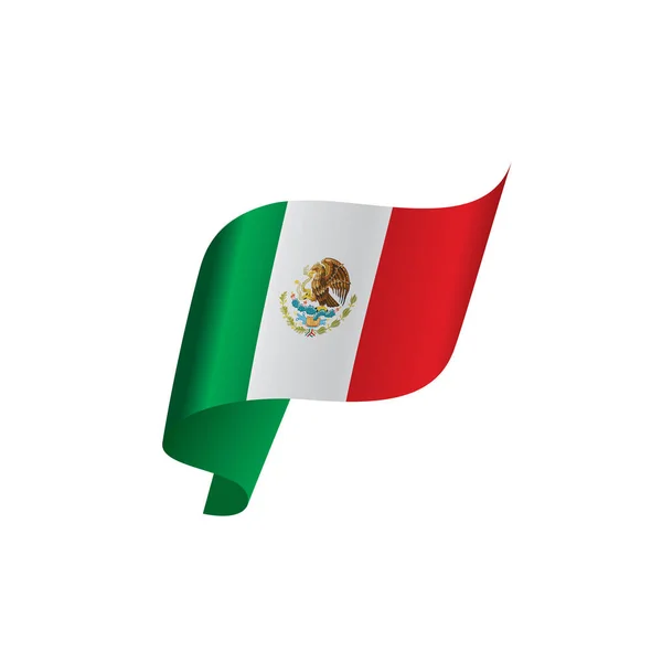 Bandera mexicana, ilustración vectorial — Vector de stock