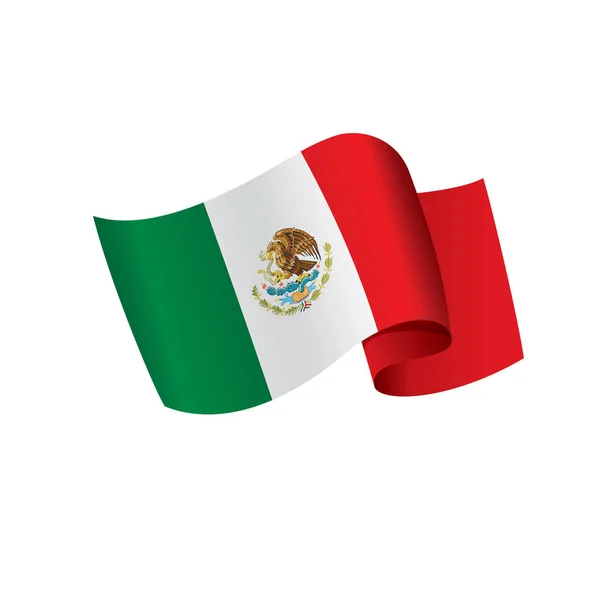 Mexikanische Flagge, Vektorillustration — Stockvektor