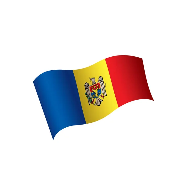 Moldavsko vlajka, vektorové ilustrace — Stockový vektor