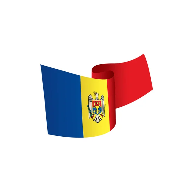 Moldova bandiera, illustrazione vettoriale — Vettoriale Stock