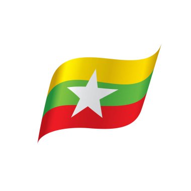 Myanmar bayrağı, vektör çizim