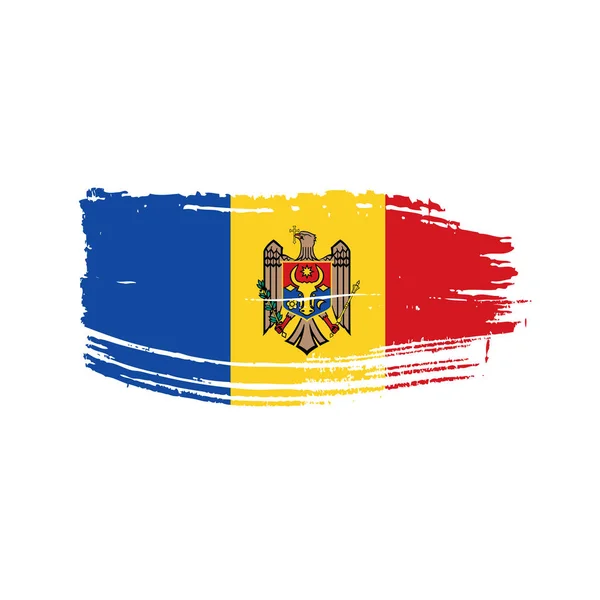 De vlag van Moldavië, vectorillustratie — Stockvector