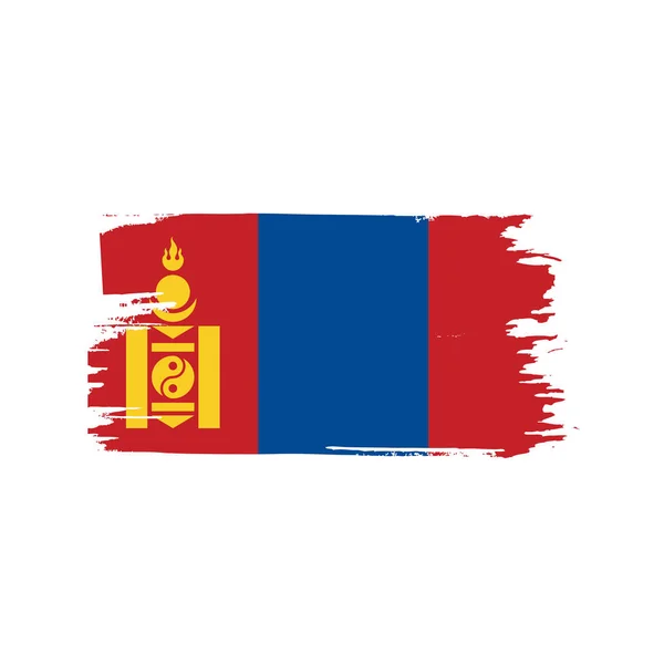 Bandeira da Mongólia, ilustração vetorial — Vetor de Stock