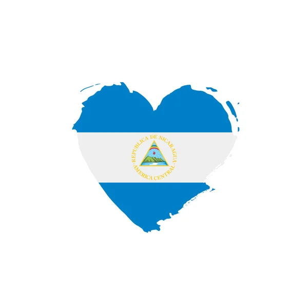 Bandera de Nicaragua, vector de ilustración — Vector de stock