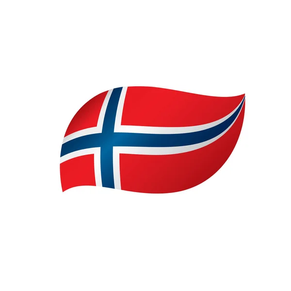 Norwegian flag, vector illustration — 스톡 벡터