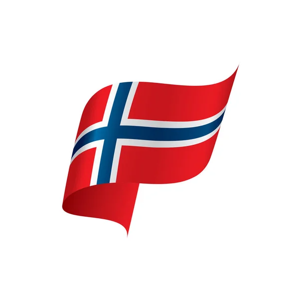 Norwegian flag, vector illustration — 스톡 벡터