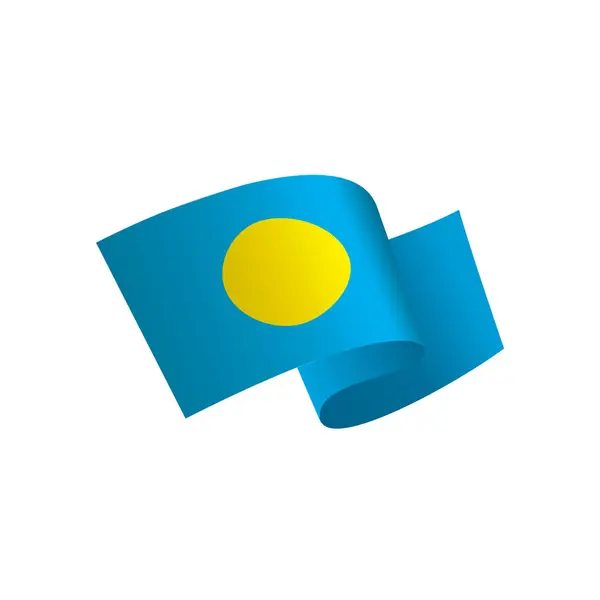Palau vlajka, vektorové ilustrace — Stockový vektor