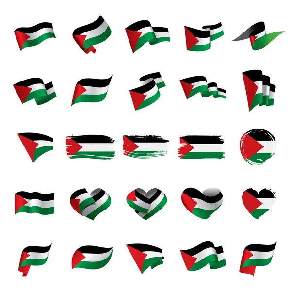 Palestina flagga, vektorillustration — Stock vektor