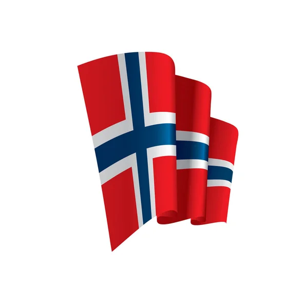 Bandeira da Noruega, ilustração vetorial — Vetor de Stock