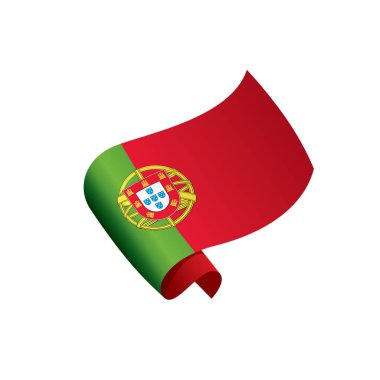 Portekiz bayrağı, vektör illüstrasyonu
