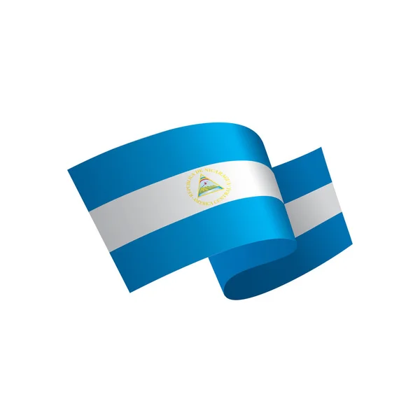 Bandeira da Nicarágua, ilustração vetorial — Vetor de Stock