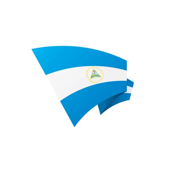 Nikaragua bayrağı, vektör çizim — Stok Vektör