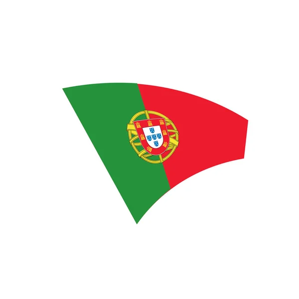 Portugal bandera, ilustración vectorial — Vector de stock