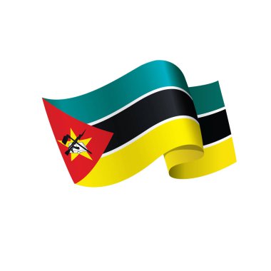 Mozambik bayrak, vektör çizim