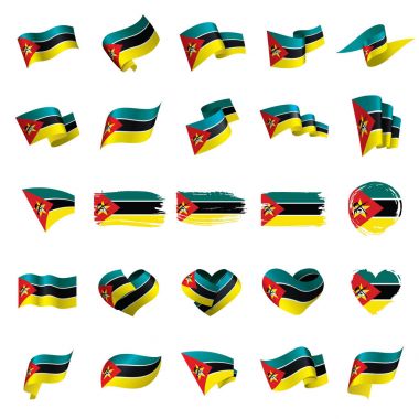 Mozambik bayrak, vektör çizim