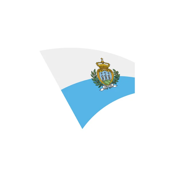 Vlag van San Marino, vectorillustratie — Stockvector