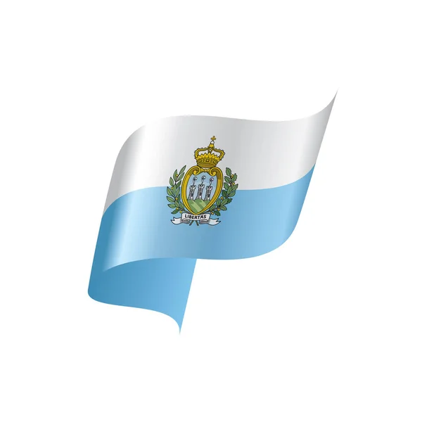 San Marino flag, vector illustration — Stock Vector