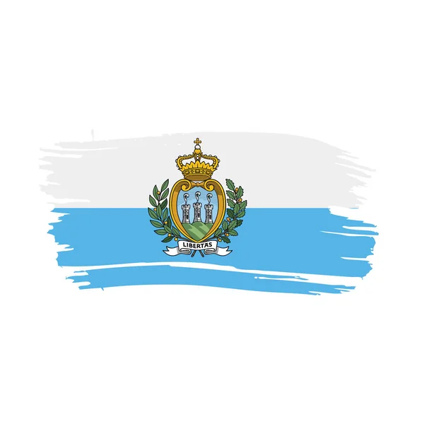 Bandera de San Marino, ilustración vectorial — Vector de stock