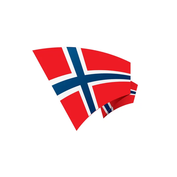 Norge flagga, vektor illustration — Stock vektor