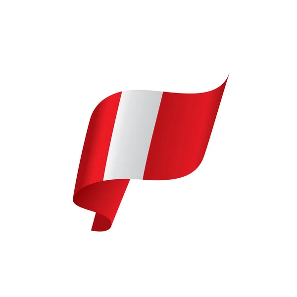 Bandeira do Peru, ilustração vetorial — Vetor de Stock