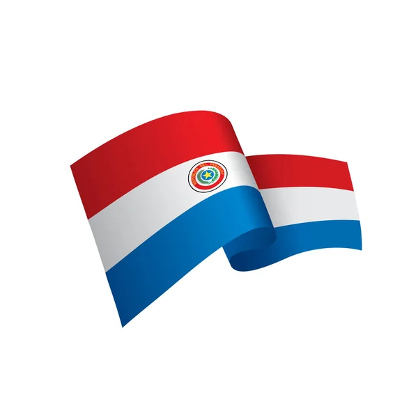 Bandeira do Paraguai, ilustração vetorial — Vetor de Stock