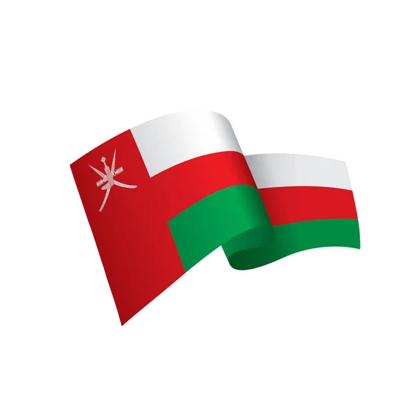 Omanische Flagge, Vektorillustration — Stockvektor