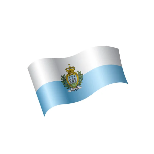 Bandeira de San Marino, ilustração vetorial — Vetor de Stock