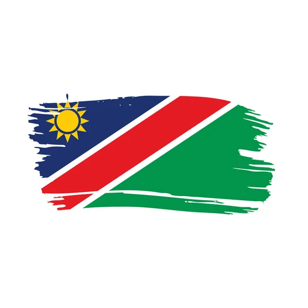 De vlag van Namibië, vectorillustratie — Stockvector